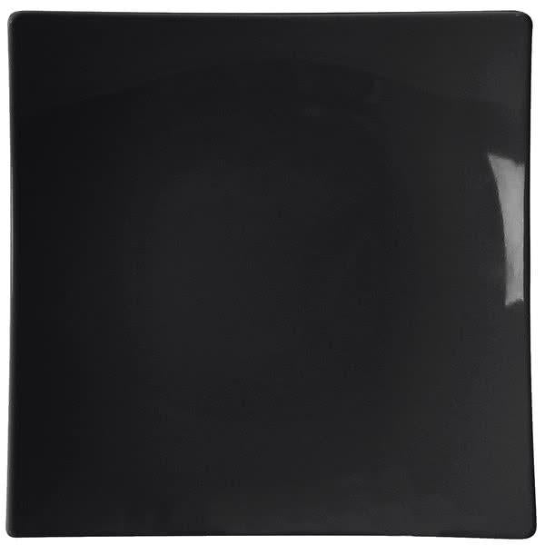 Classic Black Square Melamine Flare Plate 150mm - Pack Of 12