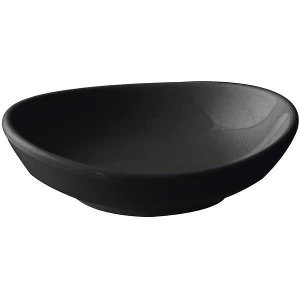 Classic Black Round Melamine Saucer 144ml - Pack Of 12