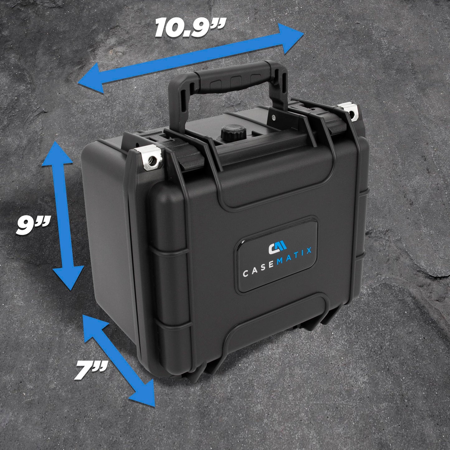 CASEMATIX Graded Card Case – 40 BGS/PSA Slabs, 150 Top Loader Cards, IPX7 Waterproof with Dividers