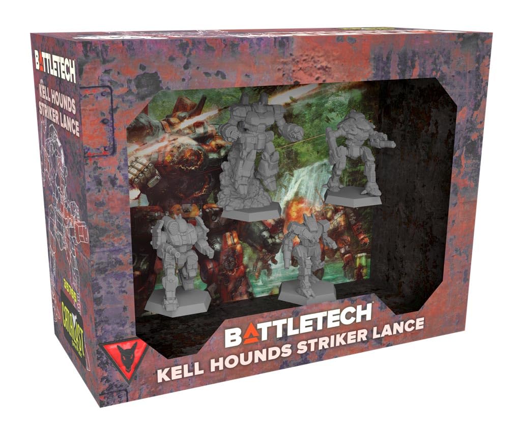 Catalyst Game Labs Kell Hounds Striker Lance – BattleTech Miniature Set