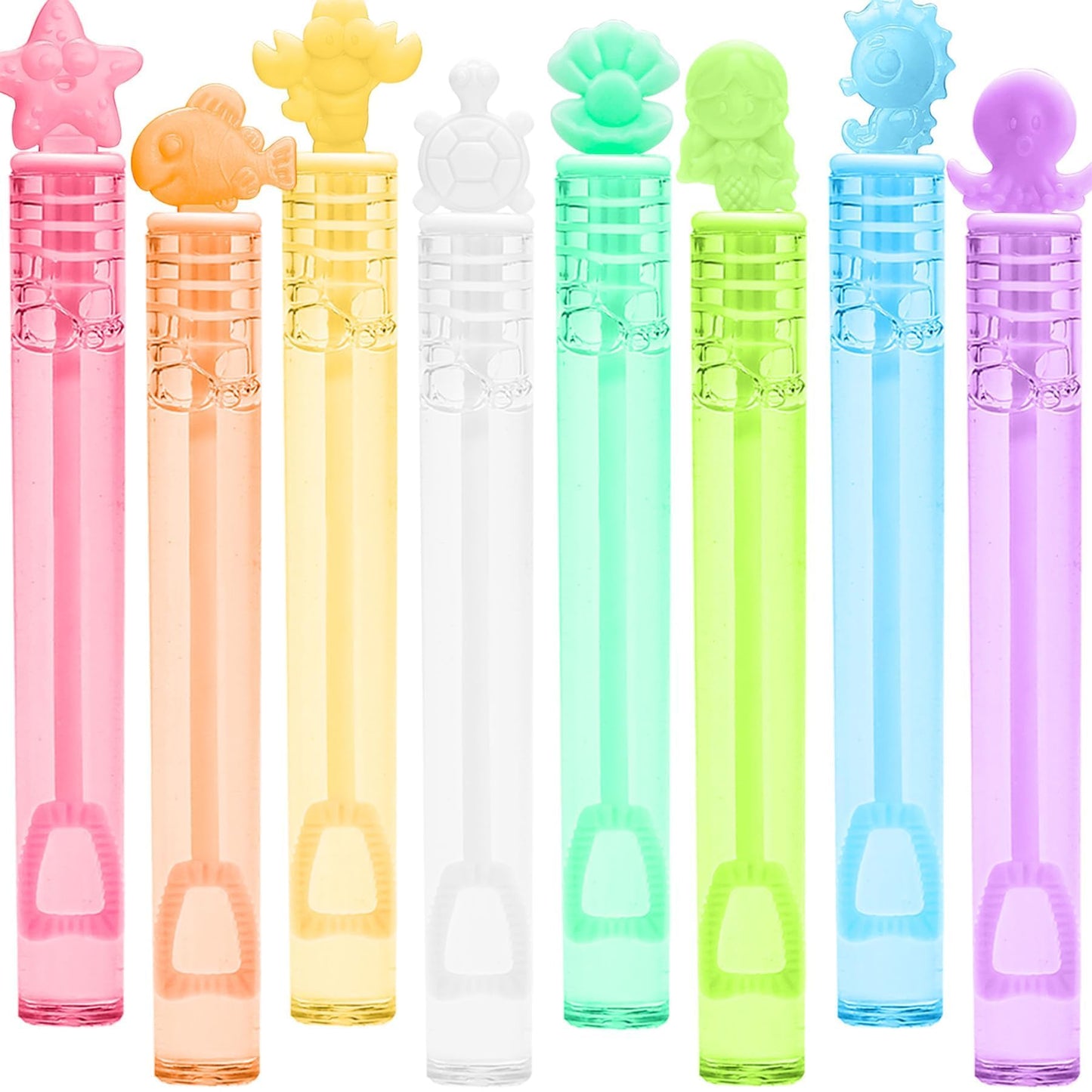Cawiew 32 Pcs Mermaid Bubbles Set – 8 Pastel Colors, Gift Box & Party Favors