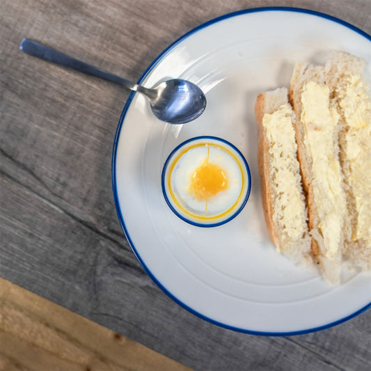 16cm Farmhouse White Porcelain Side Plates - Pack of Six