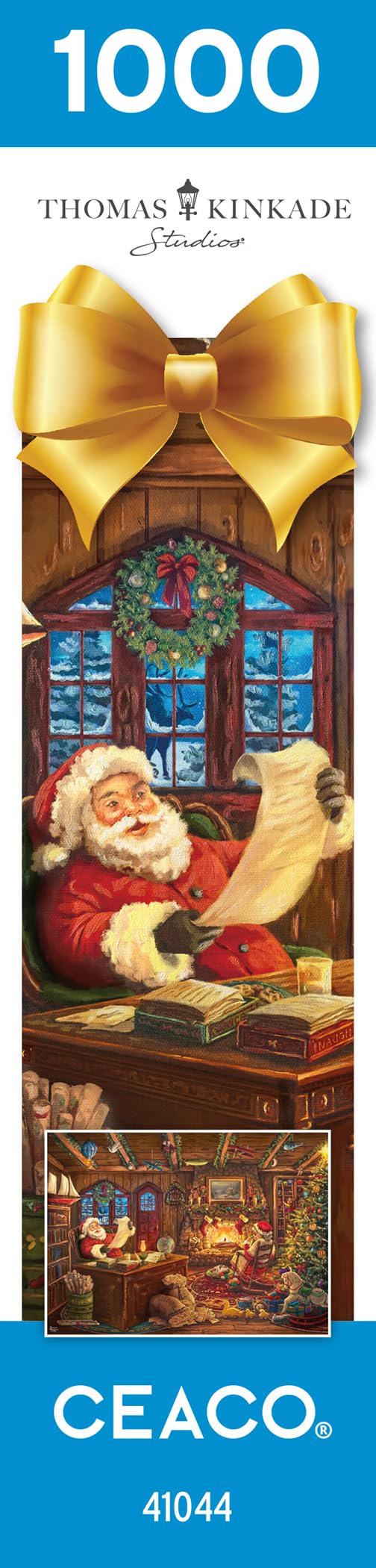 Ceaco Thomas Kinkade Holiday Santa Checking His List 1000-Piece Puzzle