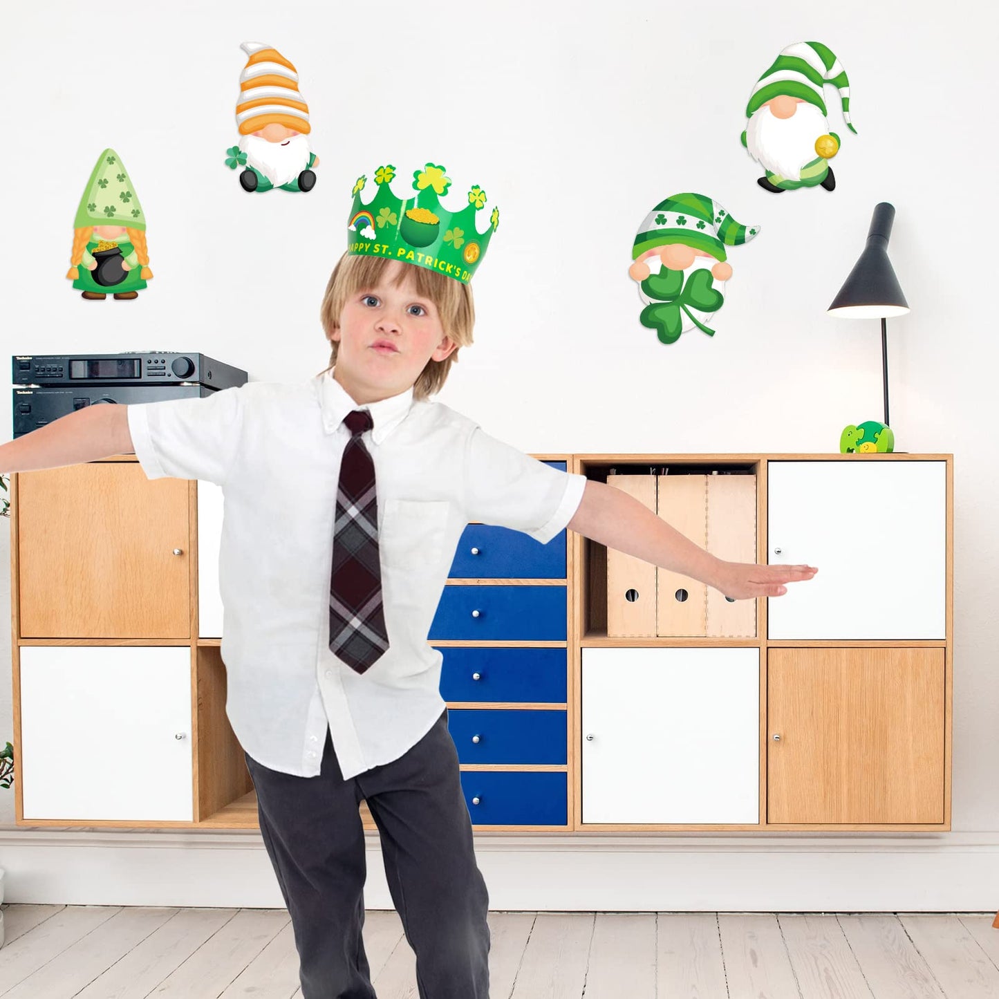 Ceiba Tree St. Patrick's Day Crown Crafts Kit – 24 Pack for Kids