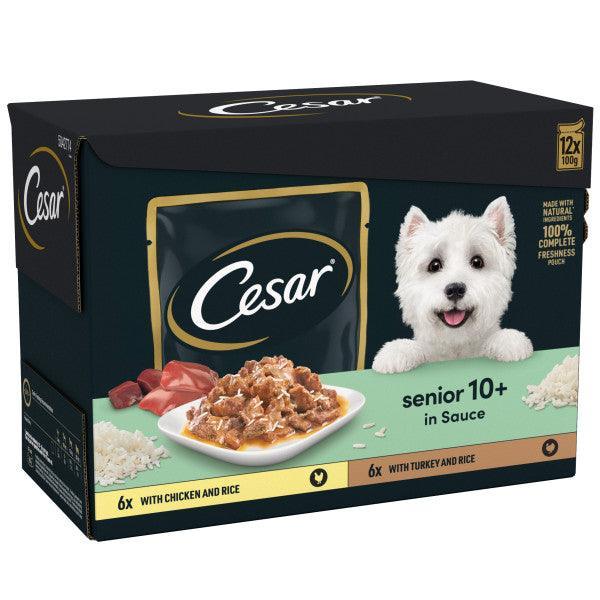 Cesar Senior 10+ Mixed Selection in Sauce Pouches 48 X 100G