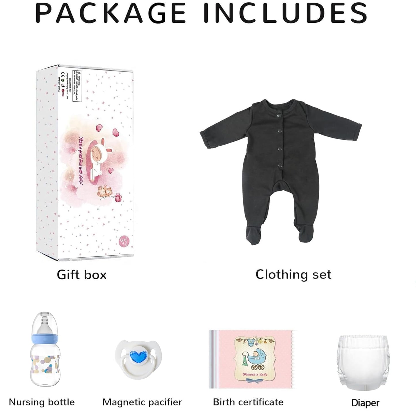 CHAREX Reborn Baby Doll Boy – 18 Inch Realistic Doll with Full Accessories | Ages 3+