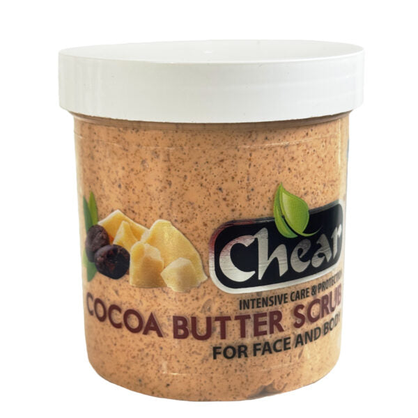 Chear Cocoa Butter Exfoliating Face & Body Scrub Softer Skin for All Skin Types 454 g