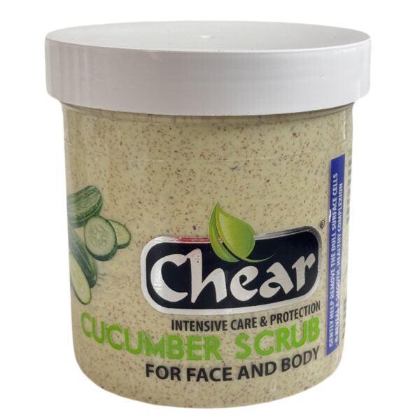 Chear Cucumber Exfoliating Face & Body Scrub Smoother Skin for All Skin Types 454 g