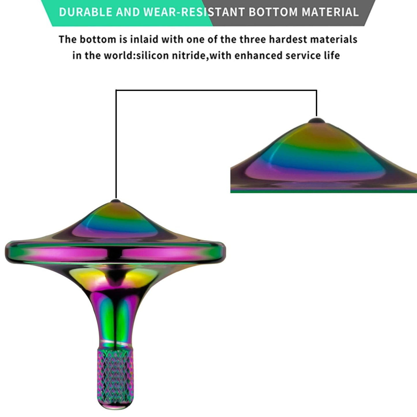 CHEETOP Precision Metal Spinning Top – Smooth Spin 8+ Minutes, Balanced EDC Desk Toy (3PCS)