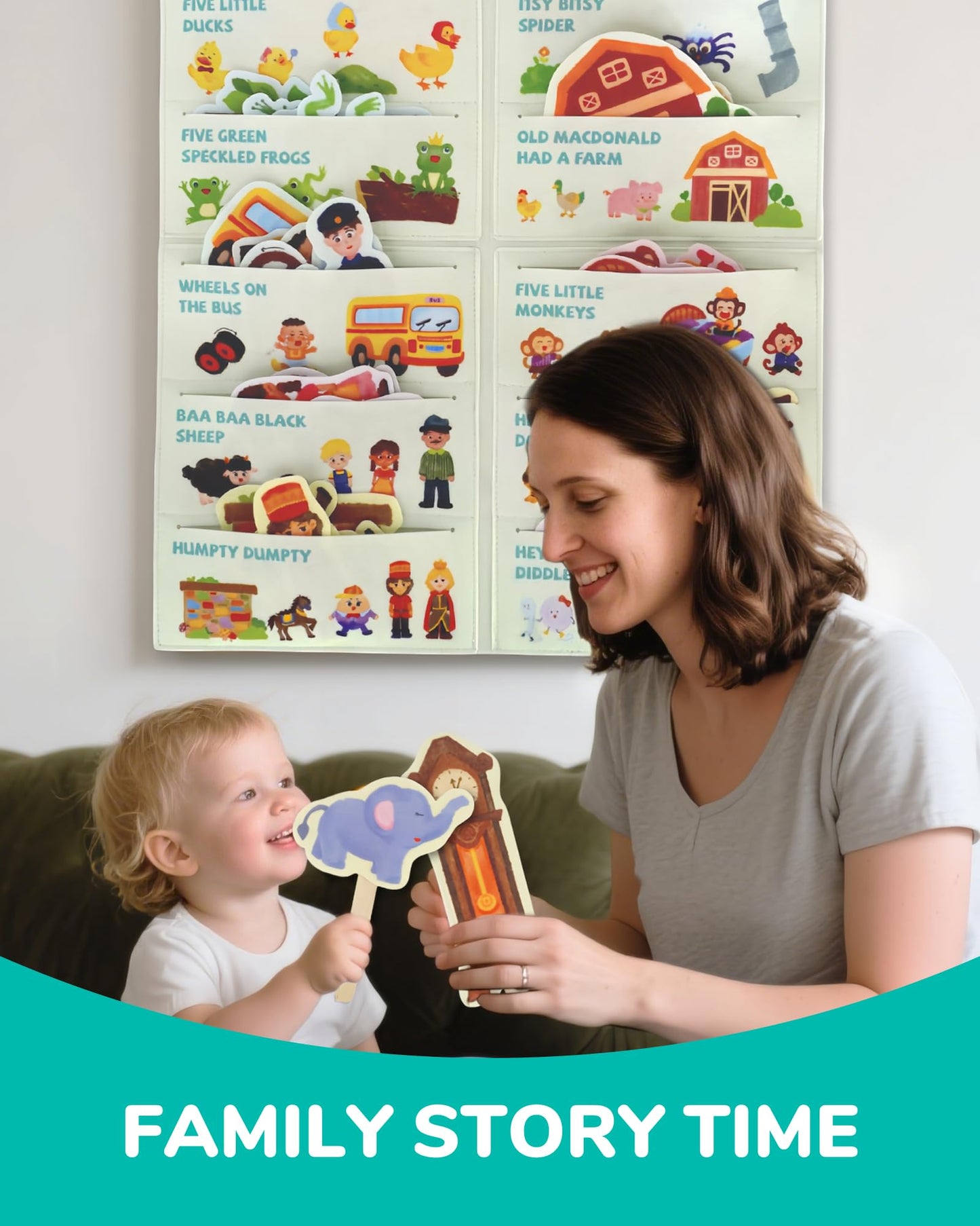 CHEFAN Felt Board Story Sets – 10 Nursery Rhymes for Circle Time