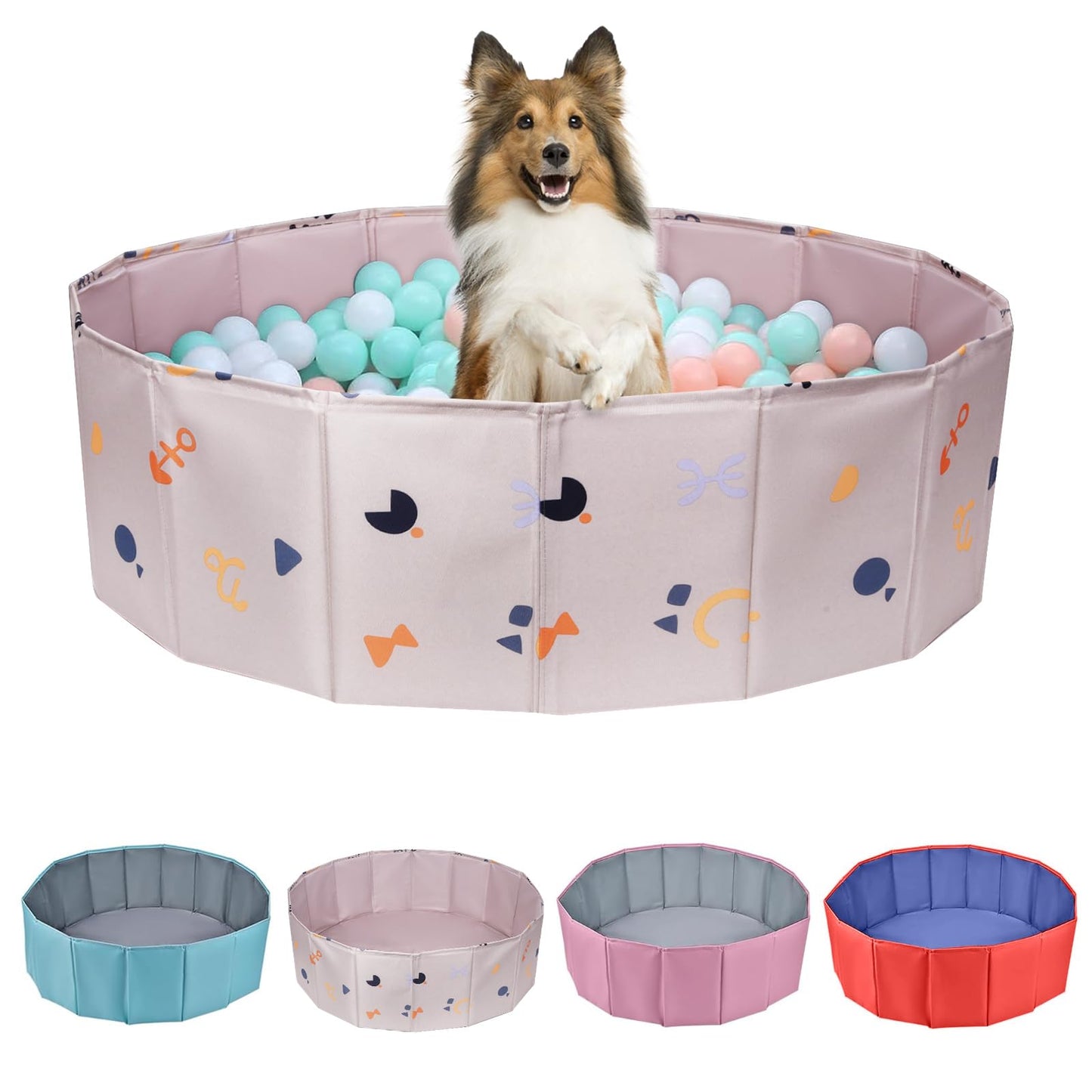 ChengFu Dog Ball Pit – Foldable Indoor/Outdoor Play 47.24in Diameter