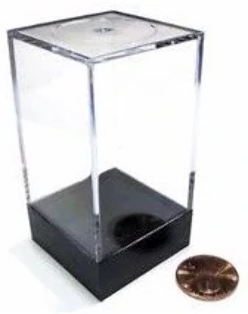 Chessex Plastic Figure Display Box – Medium Tall, Opaque with Black Lid for 16mm D&D Miniatures