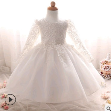 Children's Long-sleeved Wedding Dress