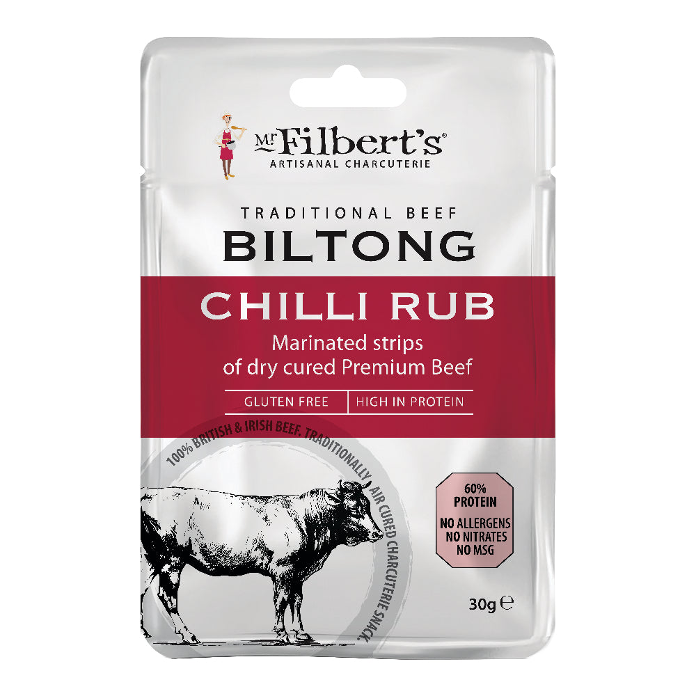 Mr Filbert's Chilli Rub Traditional Beef Biltong (25g)