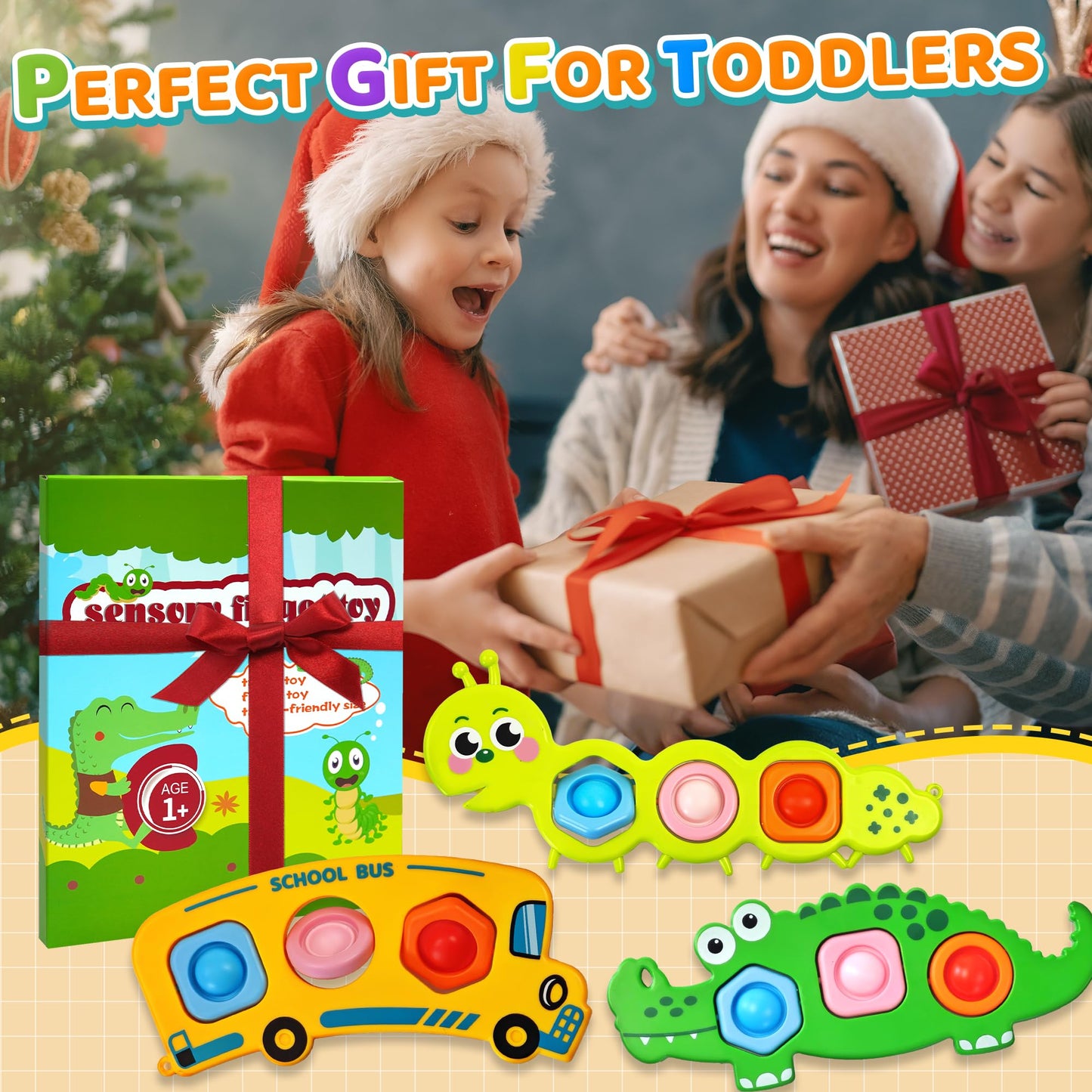 Chilvil 6pc Fidget Sensory Toys for Babies & Toddlers – Travel Pop It Set