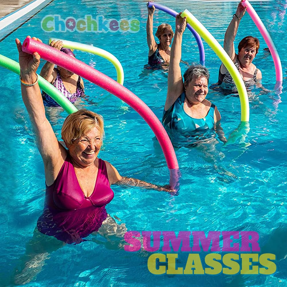 Chochkees Floating Pool Noodles 2-Pack — 52-Inch Hollow Foam Tubes