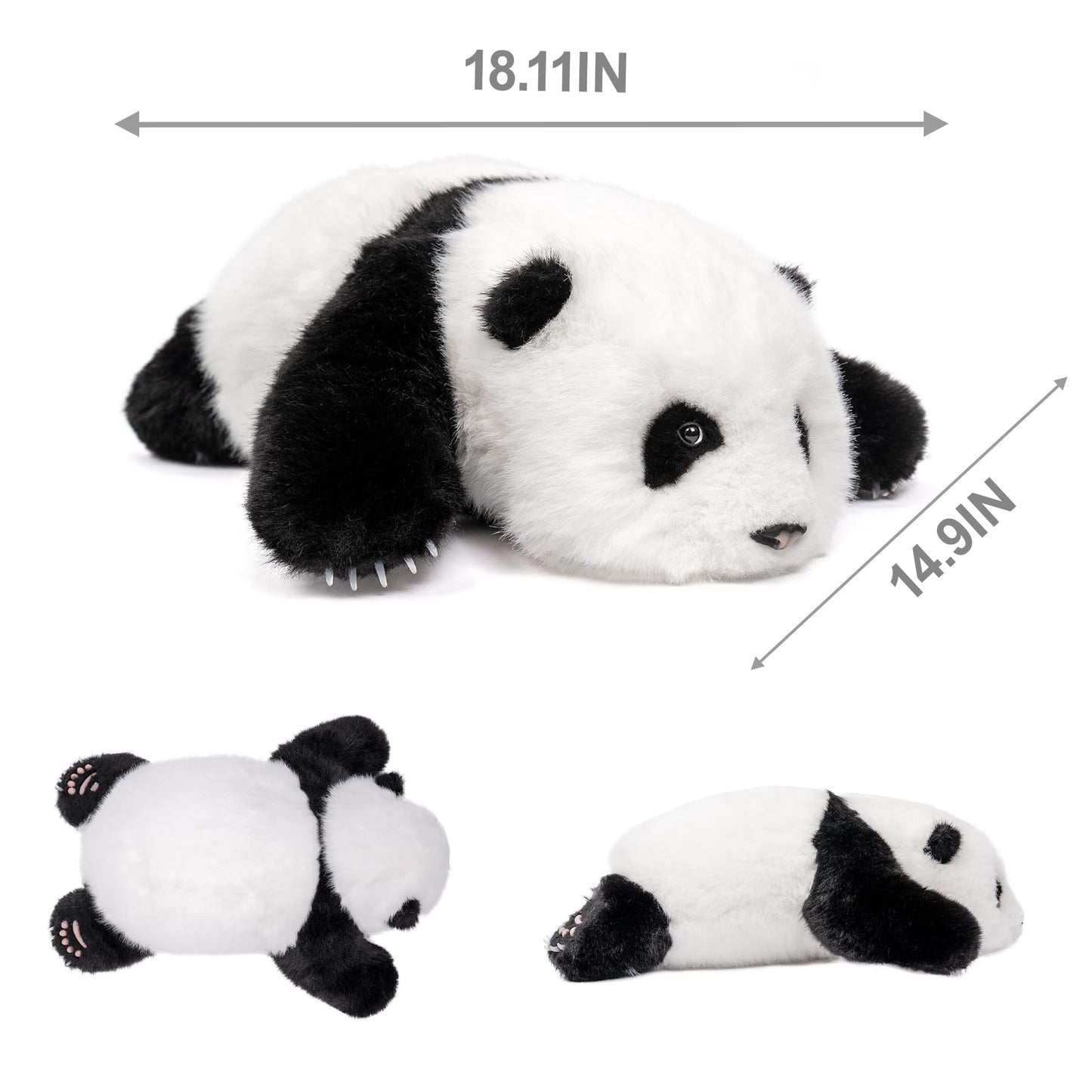 Chongker MengLan Weighted Panda Plush – 18-Inch, 4 Lb Handmade Realistic Panda Toy