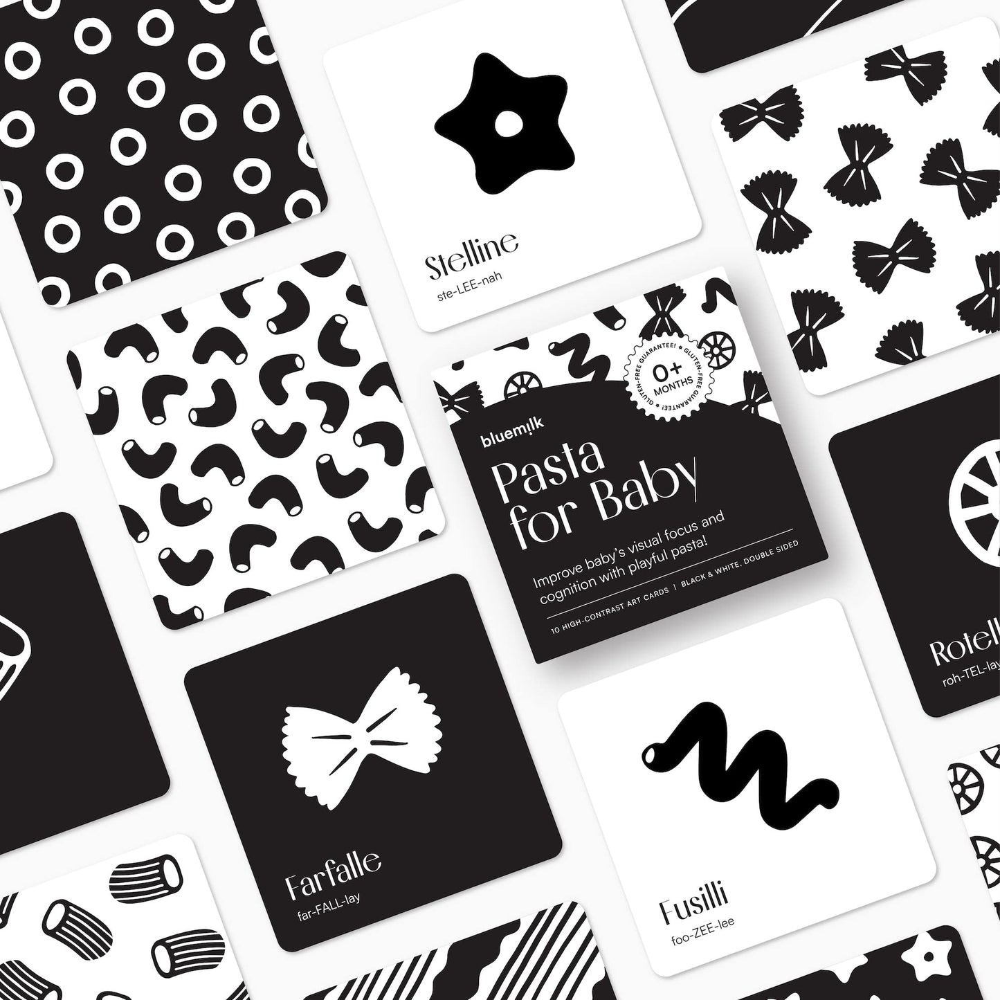 Chunky Deli Baby Pasta Cards – High-Contrast Flash Cards