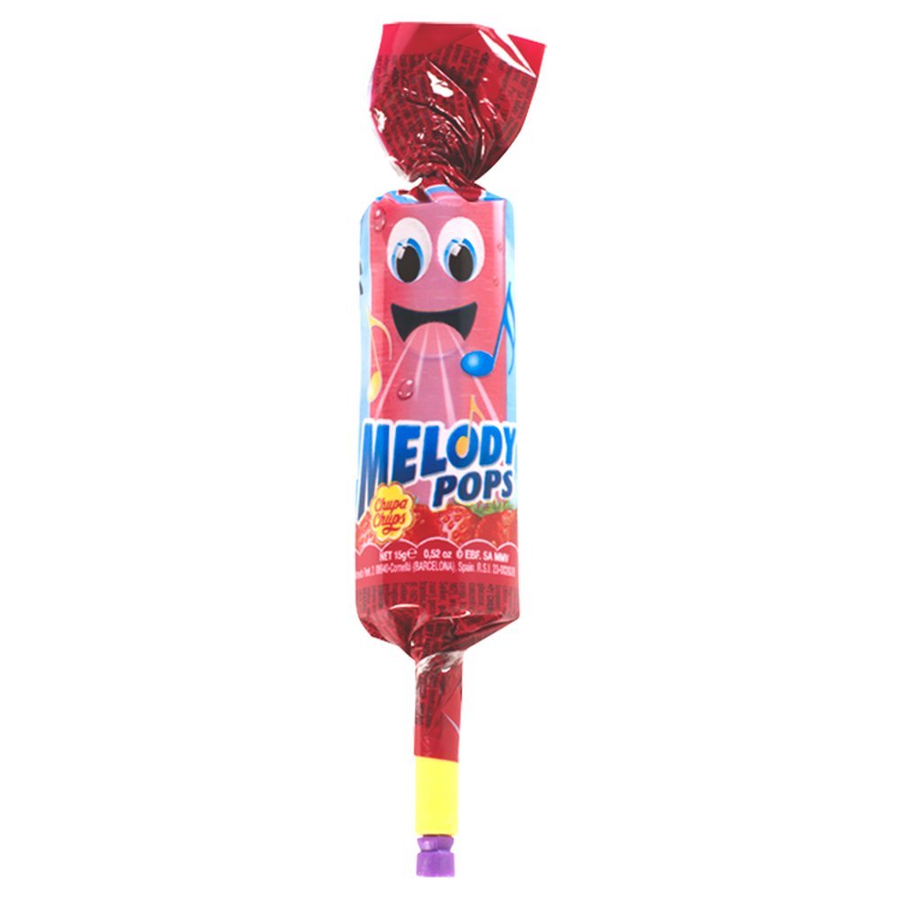 Chupa Chups Strawberry Melody Pops 15g (Case of 48)
