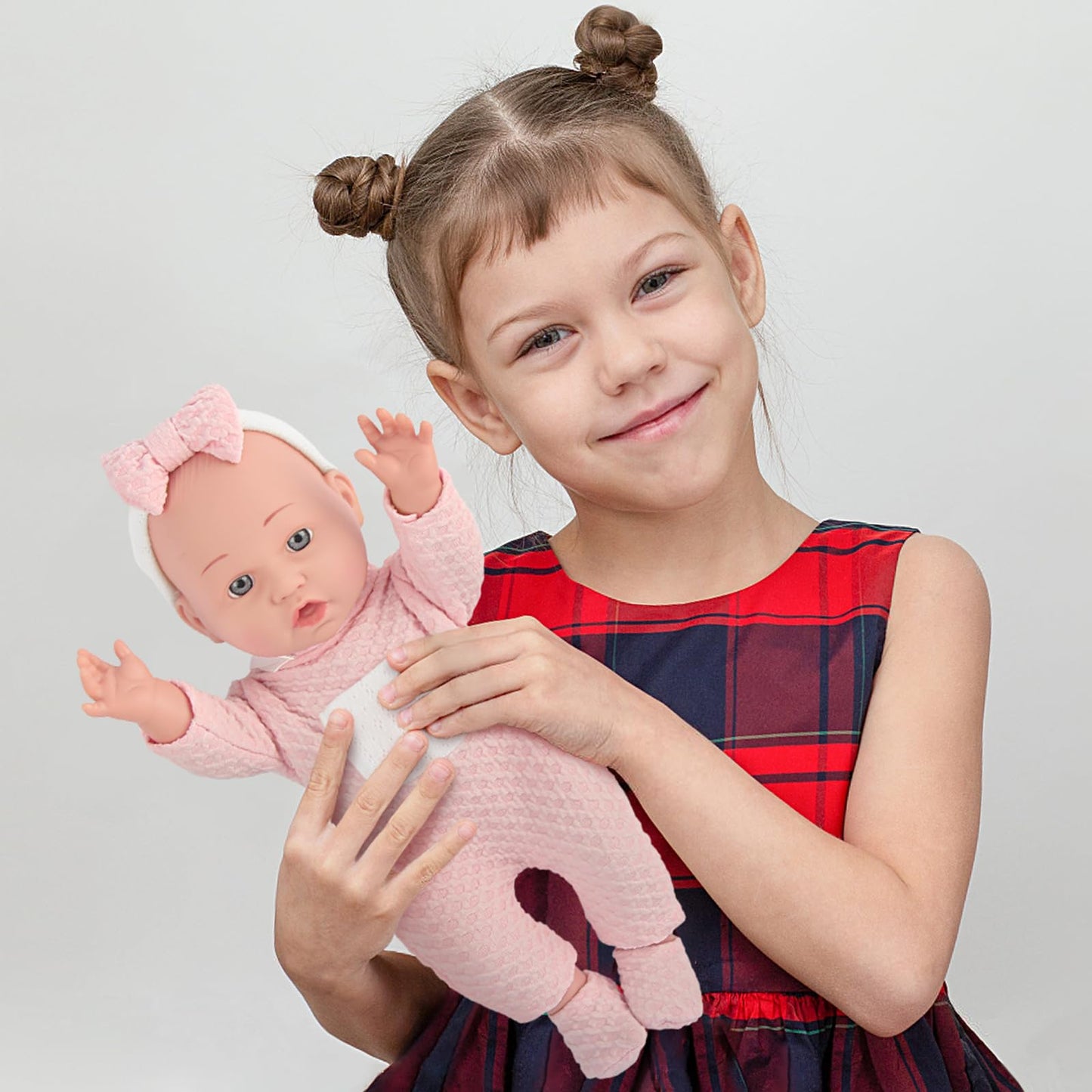 Chyyeerkidd 12in Baby Doll Gift Box – Pacifier, Bottle & Blanket | 3+ Pink