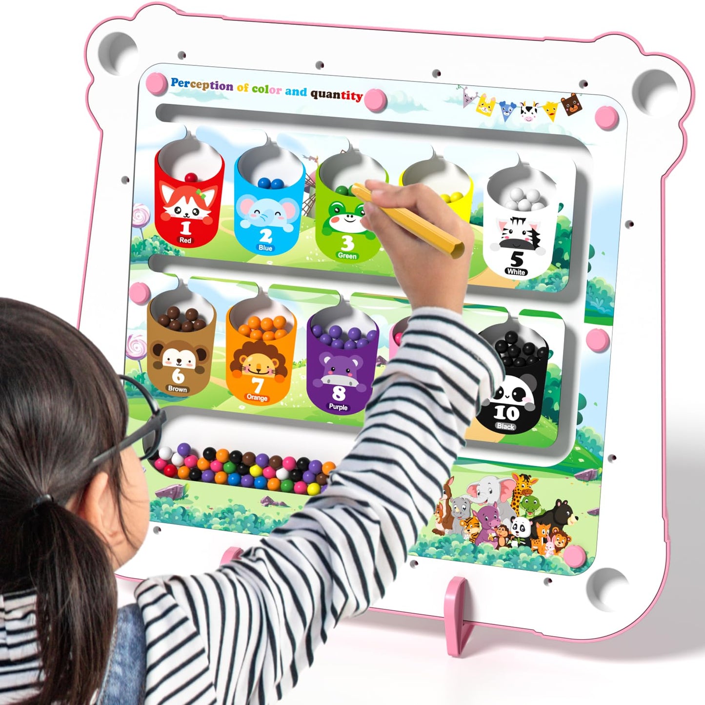 Ci Vetch 2-IN-1 Magnetic Drawing Board – Color Maze & Dot Art for Kids (Ages 3-8)