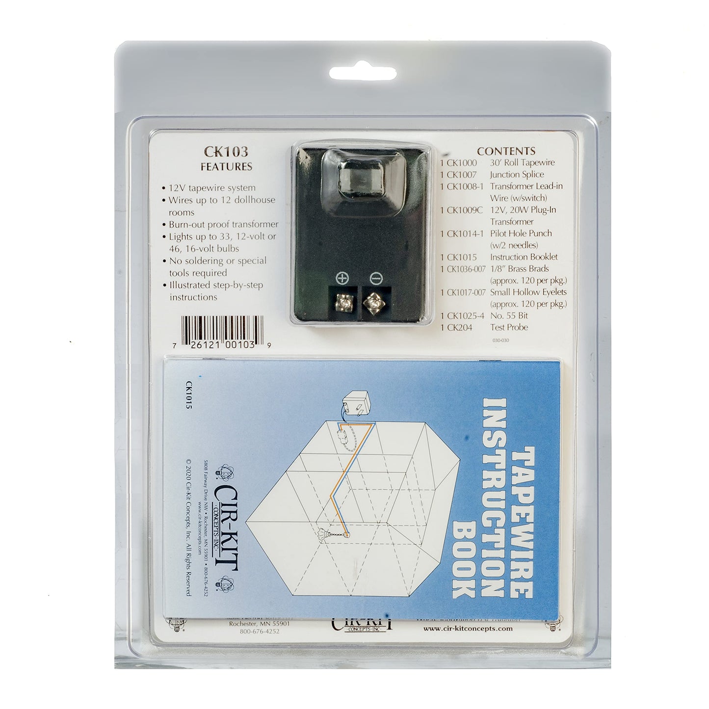Cir-Kit Concepts CK103 Dollhouse Wiring Kit – Large Dollhouse Wiring for 10–12 Rooms