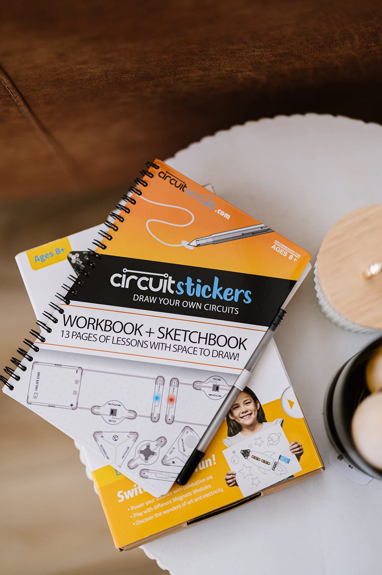Circuit Scribe Sticker Kit – Conductive Ink Pen + 11 Sticker Modules for STEM Learning (Ages 8+)