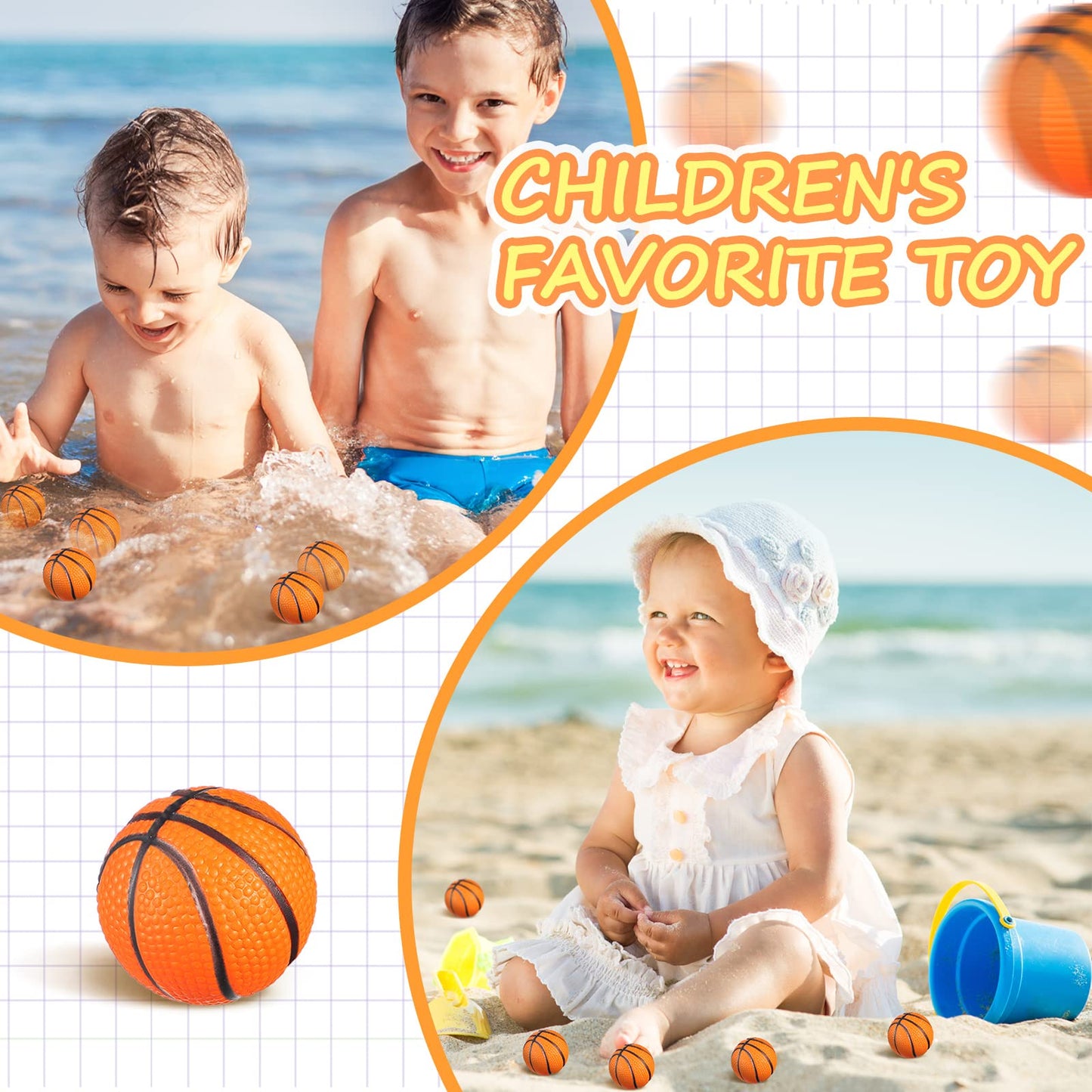 Civaner 40 Pcs Mini Basketballs – Tiny Foam Balls with Drawstring Mesh Bag