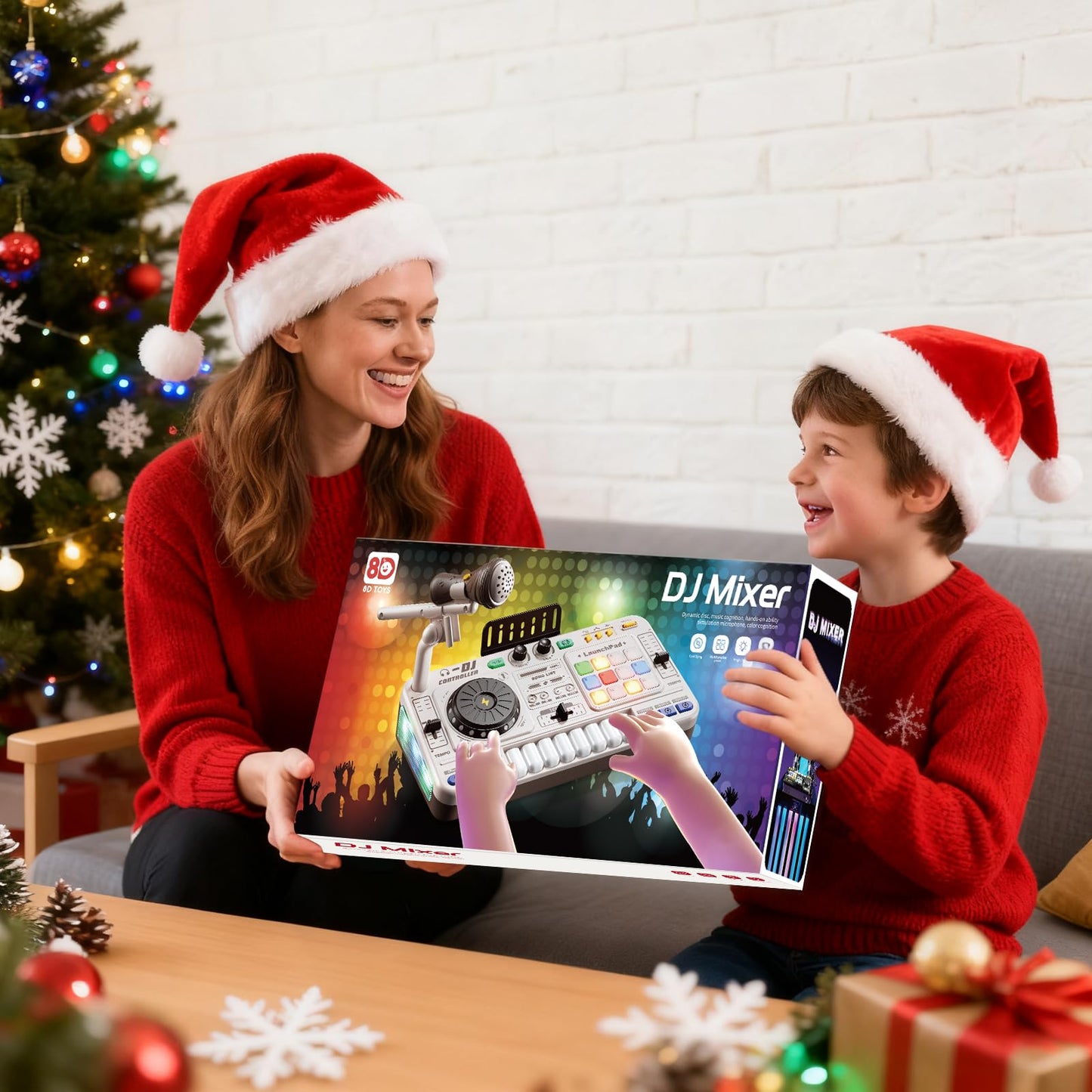 CL FUN Toddler DJ Mixing Table – Kids Mixer with Turntable, Lights & Microphone
