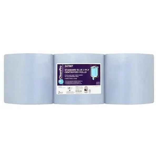 CleanPro Standard Blue 2 Ply 6 Centrefeed Rolls