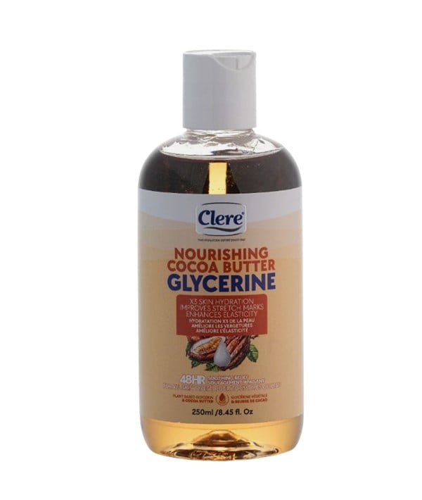 Clere Nourishing Cocoa Butter Glycerine Daily Moisture for Normal and Dry Skin 250 ml/8.5 oz