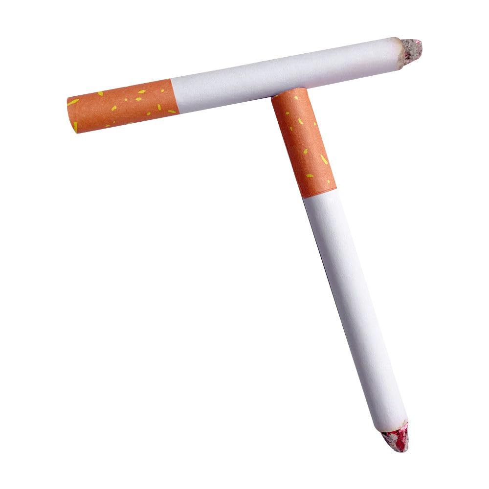 CLESEN Fake Cigarettes – 3.25 Inch Prop Cigarettes (Pack of 6) Realistic Theatrical Props for Parties & Performances