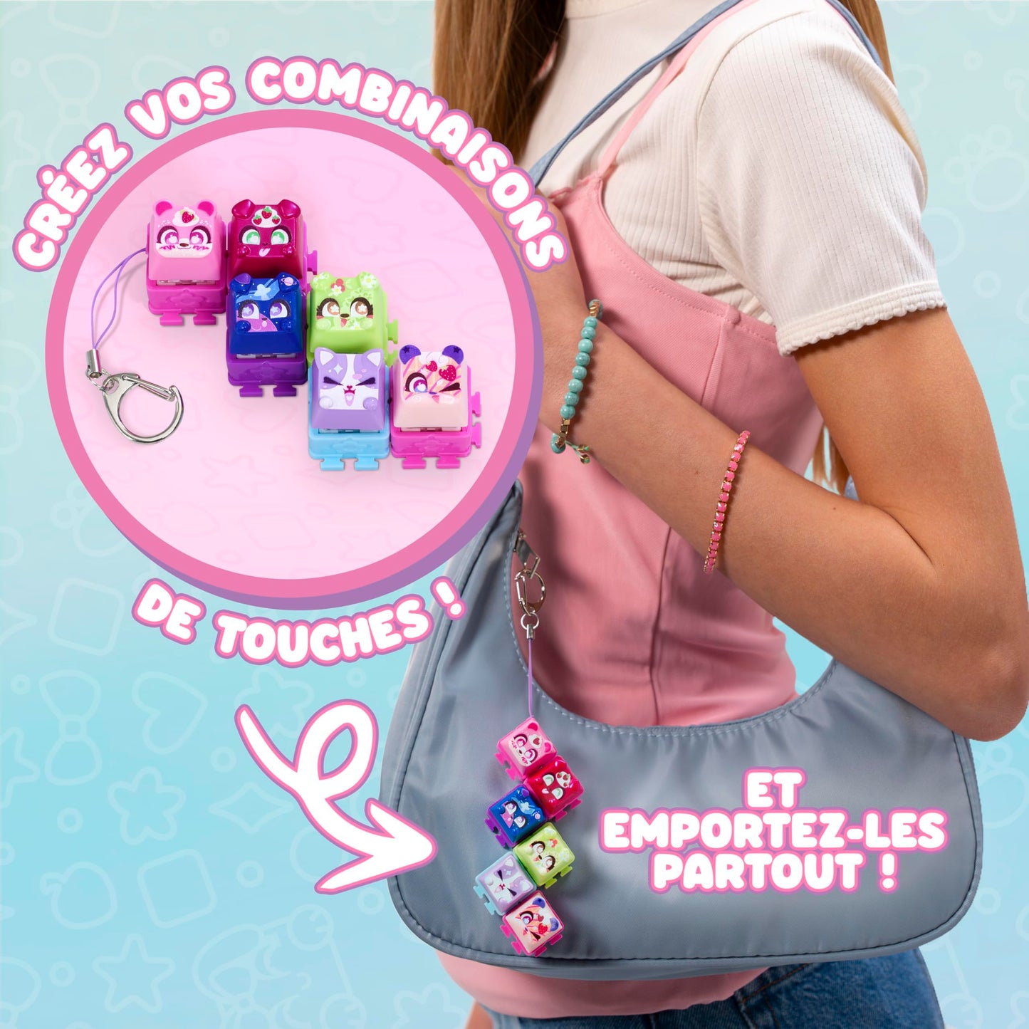 Clickeez Multipack: 5 Clickable Keyboard Collectibles for On-the-Go Fun