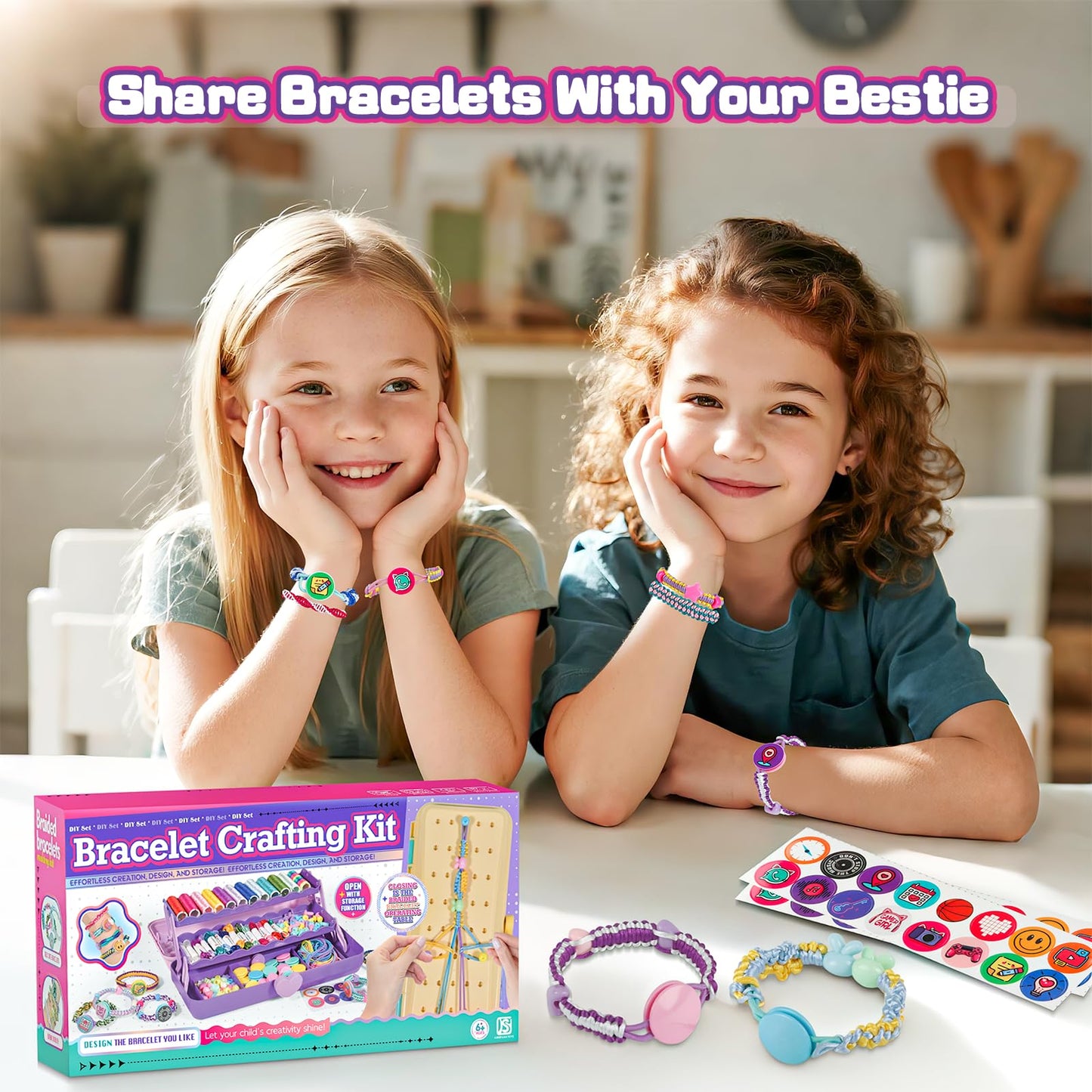 Cmiolacuna Friendship Bracelet Making Kit for Girls – 3-Layer Storage & Complete Craft Set