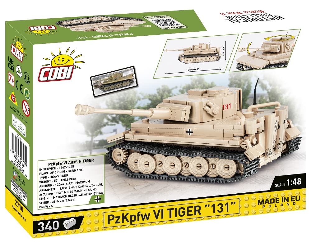 COBI Historical Collection Panzer VI Tiger 131 Tank – 1:48 Scale Model