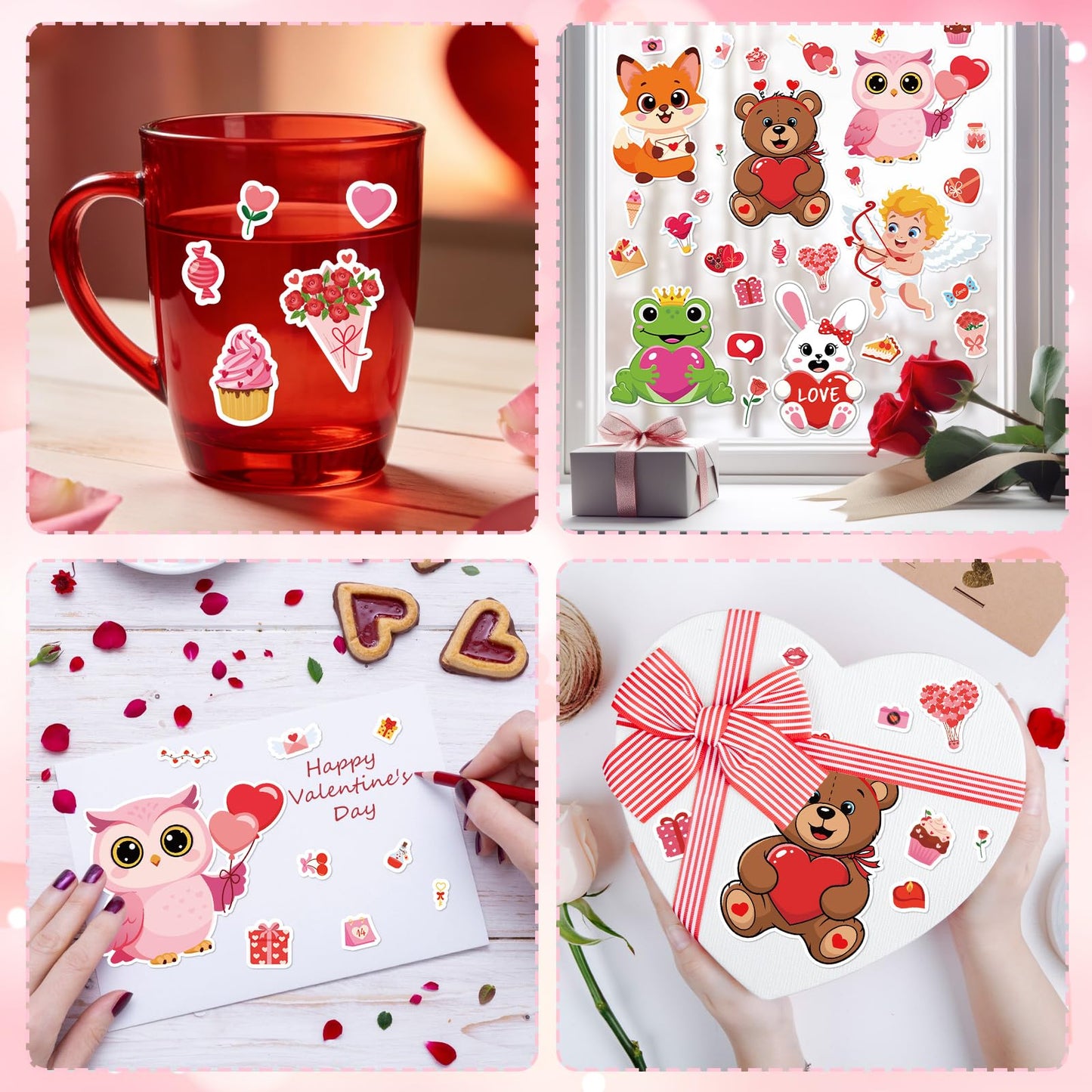 COCHIE Valentine’s Day Stickers for Kids – Create Your Own Cute Face Stickers (36 pcs)