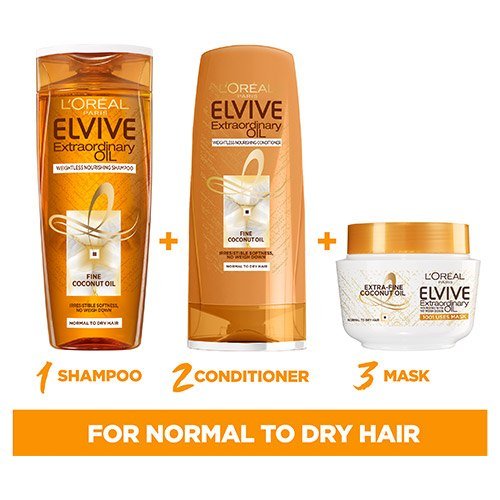 L'Oréal Elvive Extraordinary Oil Coco Multi-Use Mask Intensely Nourishing & Softening for Normal to Dry Hair