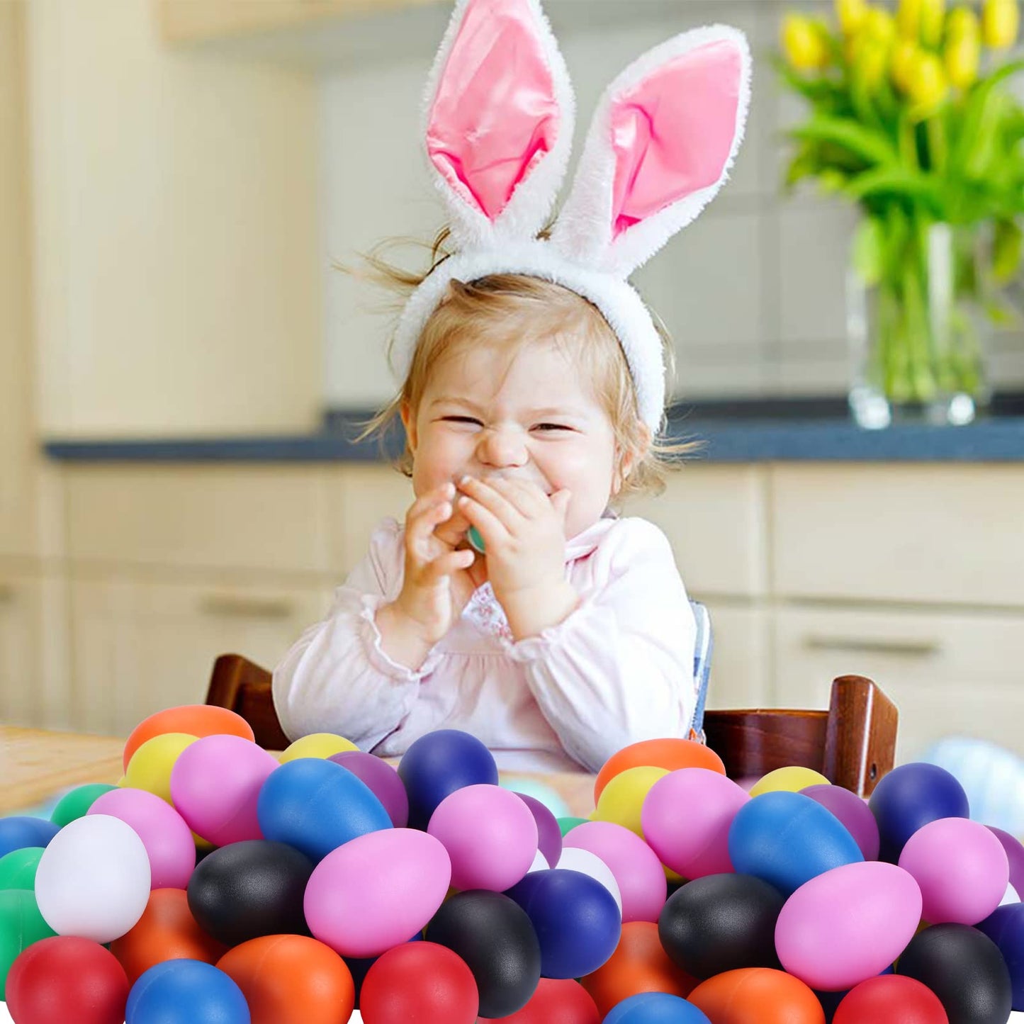COCOMOON Egg Shaker Set – 40-Piece Colorful Percussion Toys with Storage Bag