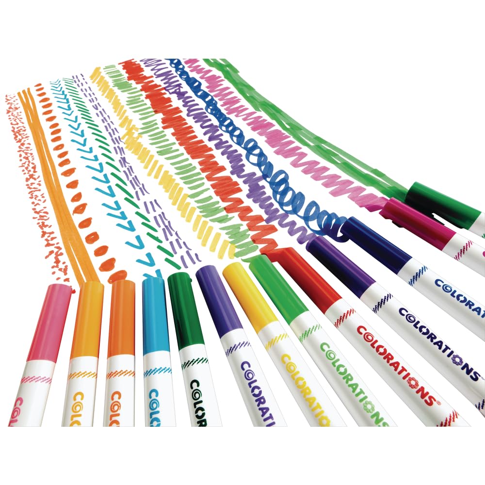 Colorations Washable Chubby Markers – 256-Count Classroom Set, 24 Colors, Non-Toxic