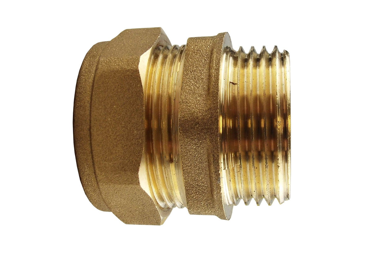 Brass Compression Straight 15mm - 1/2"BSPM