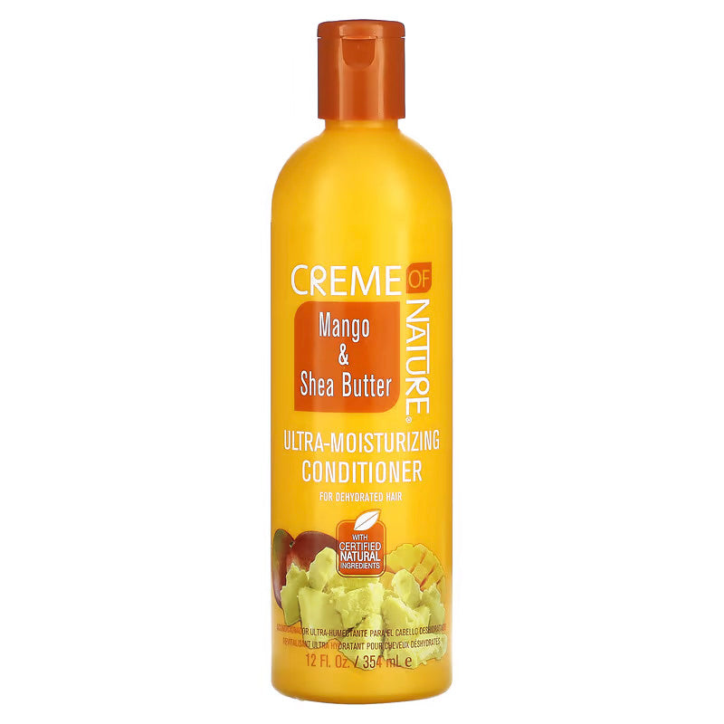 Creme of Nature Mango & Shea Butter Ultra-Moisturizing Conditioner 12 oz / 355 ml - For Hydrated & Soft Natural Curls