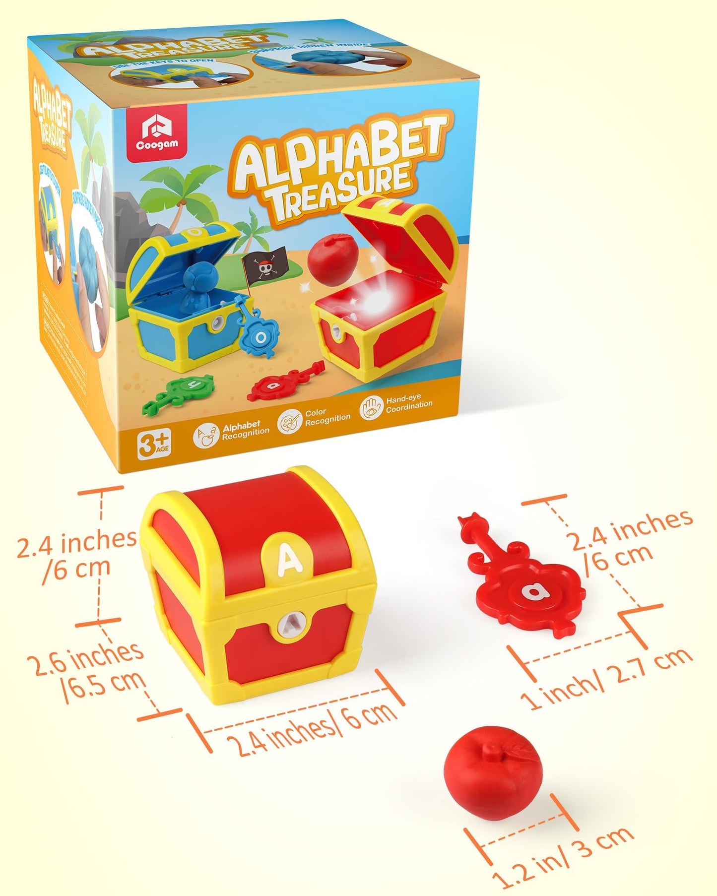 Coogam Alphabet Treasure Locks — ABC Matching & Fine Motor Toy for Toddlers