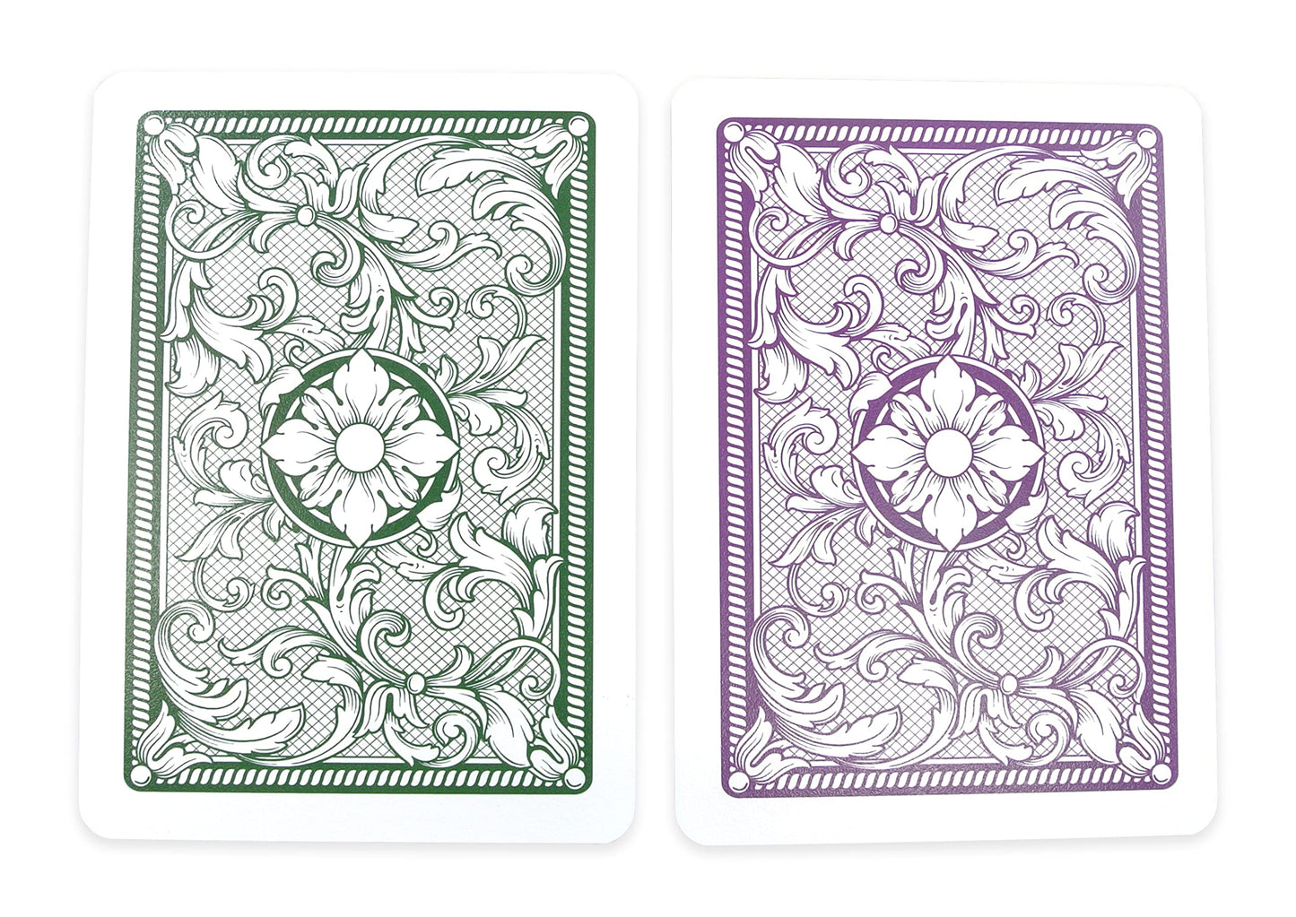 Copag Legacy 100% Plastic Playing Cards – Double Deck, Jumbo Index, Green/Purple