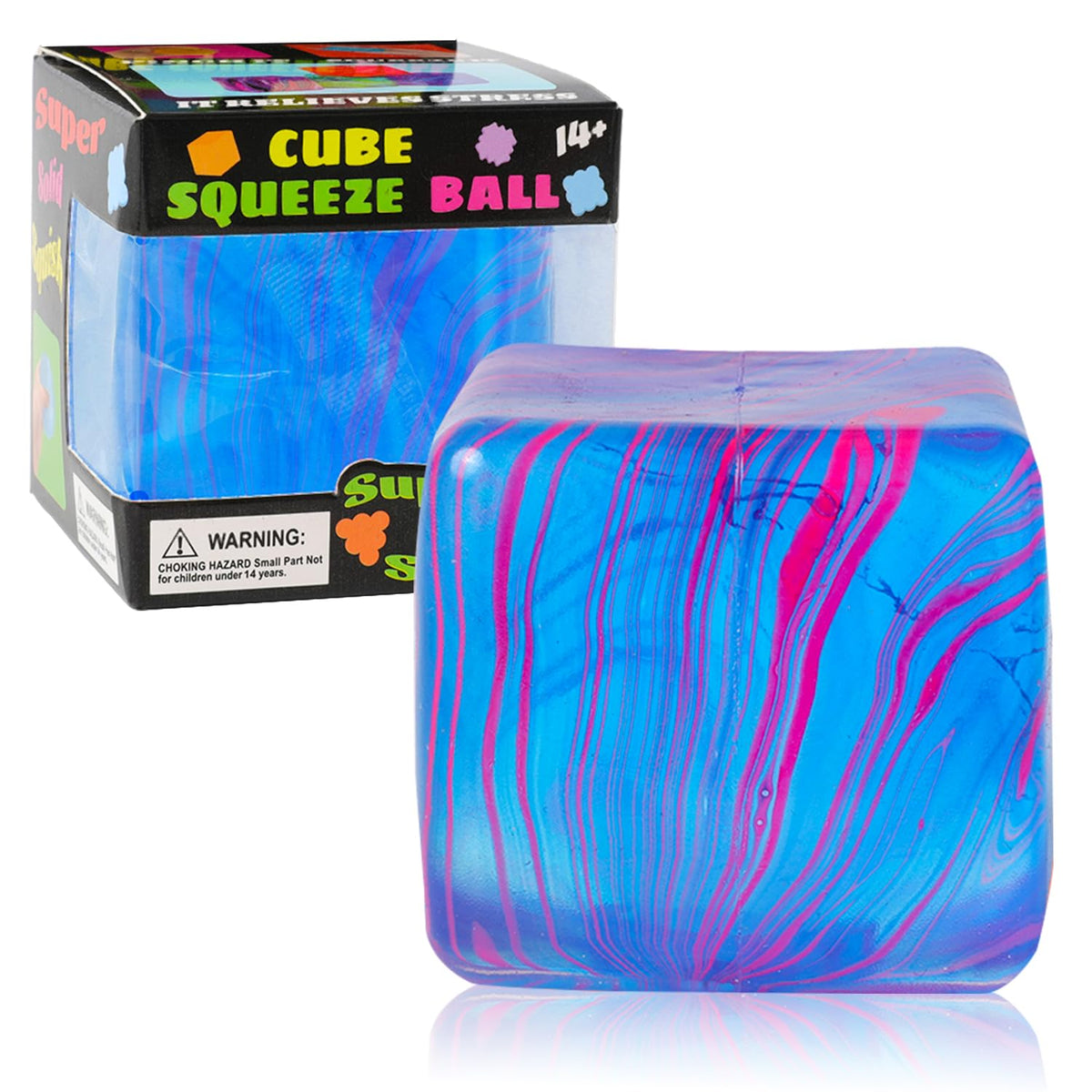 CORODER Stress Cube 2.2'' – Squishy Fidget Toy for Focus and Relaxation (Pink)