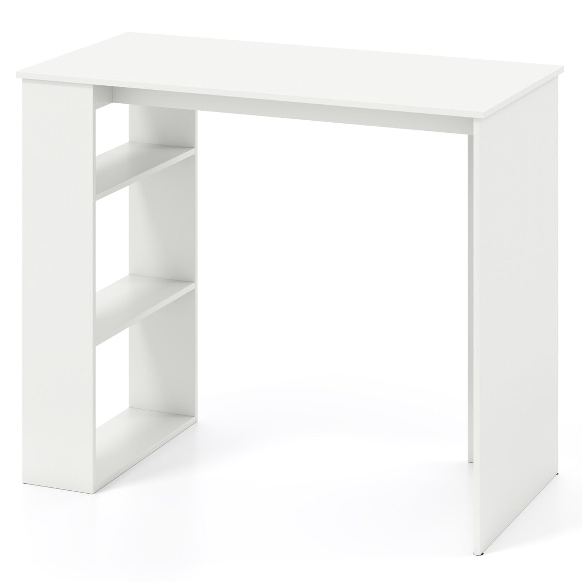 Computer Desk with Bookshelf for Study Living Room-Rustic Brown