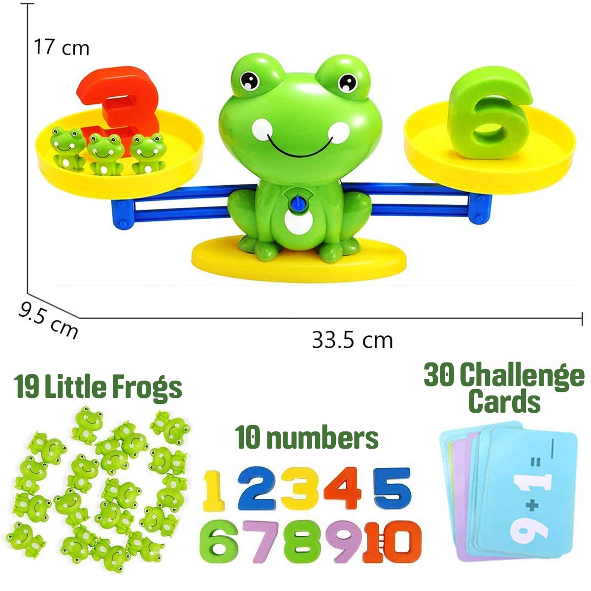 CozyBomB Frog Scale Cards Balance Board – Preschool Math & STEM Toy for Ages 3–6