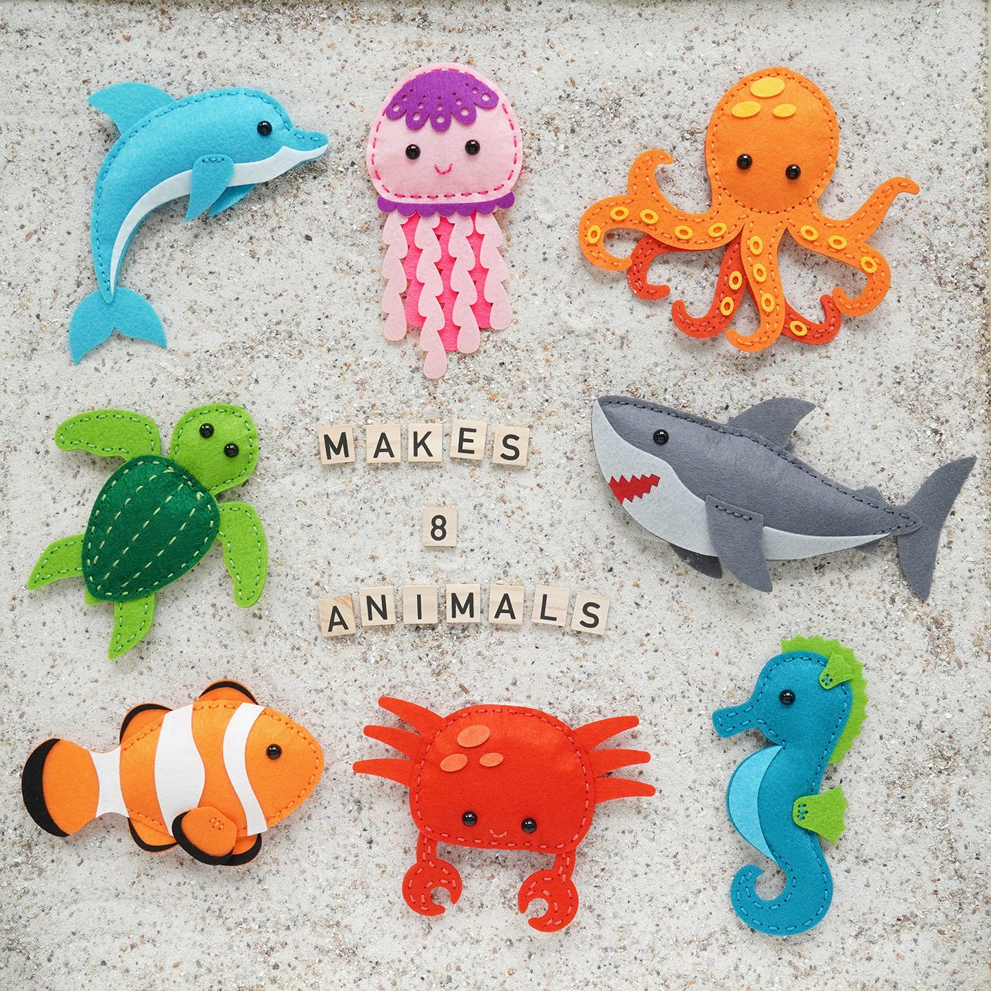 Craftorama Sewing Kit for Kids | 165-Piece Felt Animal Craft Set for Beginners (Ages 7-12)
