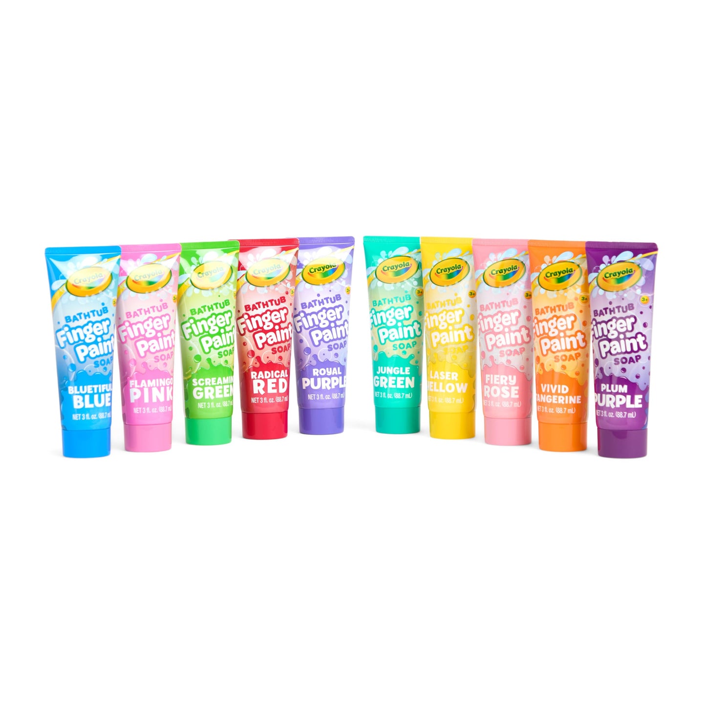 Crayola Bathtub Fingerpaint 10-Color Deluxe Value Pack – Washable Bath Art