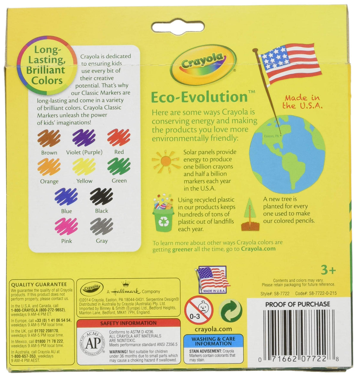 Crayola Classic Color Broad Line Markers - 10 Count