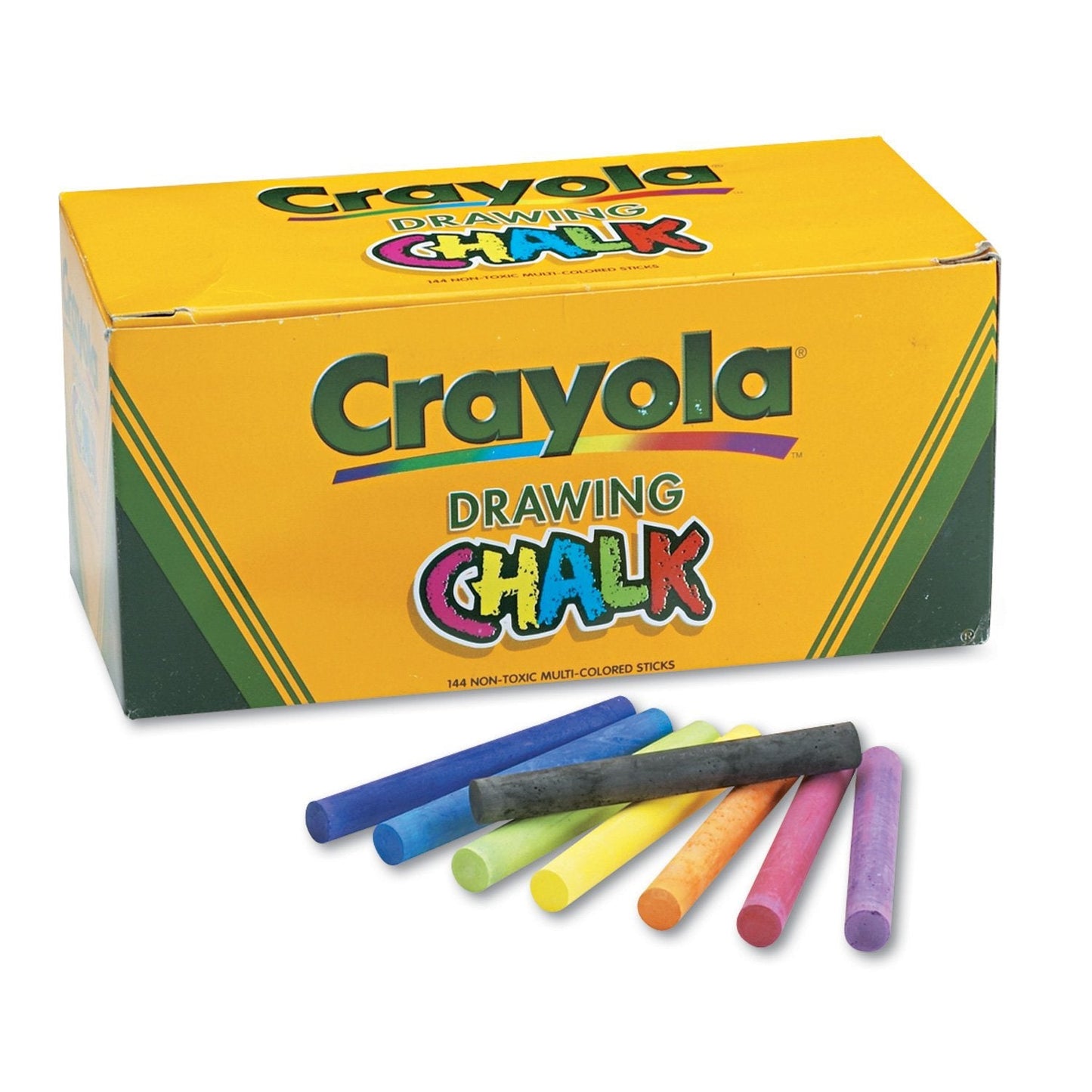Crayola Colorful Drawing Chalk – 144 Vibrant Sticks for Paper and More